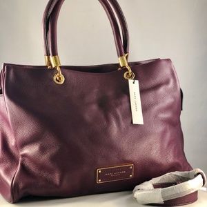 Marc by Marc Jacobs Pebbled Plum Leather Tote(NEW)